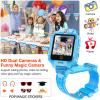 4G Kids Smart Watch, IP67 Waterproof Child Smartwatch with Camera, SOS,GPS Tracker, Video Calling, WiFi, Touch Screen Wrist Watch Phone for Age 3-14 Year Boys Girls Gift (360 Dual Cameras Blue) view 3