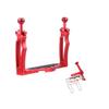 FEICHAO Dual Hand-Hold Photography Diving Bracket Tray Hand Grip for Camera Underwater Accessory (Red) view 1