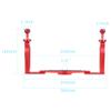 FEICHAO Dual Hand-Hold Photography Diving Bracket Tray Hand Grip for Camera Underwater Accessory (Red) view 3