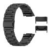 FitTurn Compatible with Fitbit Charge 5 Advanced Fitness Bracelet 316L Stainless Steel Connector Adapter Fits any watch strap with 18mm width (Black+Black) view 2