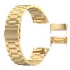 FitTurn Compatible with Fitbit Charge 5 Advanced Fitness Bracelet 316L Stainless Steel Connector Adapter Fits any watch strap with 18mm width (Gold) view 2