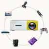 ASDNN LED Portable Home Entertainment Projector,Mini Projector,Outdoor Camping Parent Child Interaction, Definition 1080P Support Mobile Power Supply (Blue) view 4