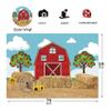 10x8FT Cartoon Red Farm Theme Backdrop Haystack Sunflower Apple Tree Backdrop Barn Background Photo Booth Props for Children Birthday Party Supplies view 4