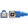 Tripp Lite M12 X-Code Cat6a Shielded Ethernet Cable, Right-Angle M12/RJ45 Cable, 10G F/UTP CMR-LP (M/M), IP68, 60W Power Over Ethernet, Blue, 3.3 Feet / 1 Meter, (NM12-6A4-01M-BL) view 3