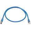 Tripp Lite M12 X-Code Cat6a Shielded Ethernet Cable, M12/RJ45 Cable, 10G F/UTP CMR-LP (M/M), IP68, 60W Power Over Ethernet, Blue, 3.3 Feet / 1 Meter, Lifetime Manufacturer's Warranty (NM12-6A2-01M-BL) view 2
