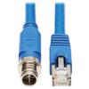 Tripp Lite M12 X-Code Cat6a Shielded Ethernet Cable, M12/RJ45 Cable, 10G F/UTP CMR-LP (M/M), IP68, 60W Power Over Ethernet, Blue, 32.8 Feet / 10 Meters, (NM12-6A2-10M-BL) view 1