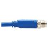 Tripp Lite M12 X-Code Cat6a Shielded Ethernet Cable, M12/RJ45 Cable, 10G F/UTP CMR-LP (M/M), IP68, 60W Power Over Ethernet, Blue, 32.8 Feet / 10 Meters, (NM12-6A2-10M-BL) view 4