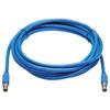 Tripp Lite M12 X-Code Cat6a Shielded Ethernet Cable, 10G F/UTP CMR-LP (M/M), IP68, 60W Power Over Ethernet, Blue, 9.8 Feet / 3 Meters, (NM12-6A1-03M-BL) view 2