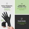 Comfy Package GUSTO Black Nitrile Gloves [100 Count] 6 Mil, HEAVY DUTY Disposable Gloves for Food Prep, Cooking, Tattoo, Cleaning  Latex-Free, Powder-Free, Textured Fingertips- Small (Formerly view 4