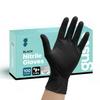Comfy Package GUSTO Black Nitrile Gloves [100 Count] 6 Mil, HEAVY DUTY Disposable Gloves for Food Prep, Cooking, Tattoo, Cleaning  Latex-Free, Powder-Free, Textured Fingertips - Large (Formerly view 1