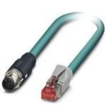 1406117, Network Cable Cordset, Str M12 M 8P to Str RJ45 M 8P, 4x2xAWG26 2m, PUR Blue, NBC-M12MS/ 2,0-94B/R4AC US