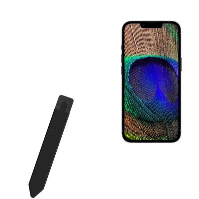 BoxWave Stylus Pouch Compatible with Apple iPhone 13 Pro - Stylus PortaPouch, Pen Stylii Holder Carrier Portable Self-Adhesive - Jet Black