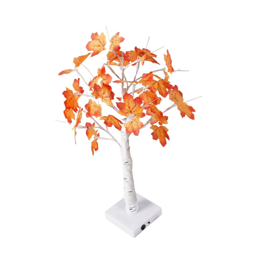 Uonlytech 1pc Lifelike Maple Leaf Tree Lamp USB Powered Night Light for Thanksgiving Holiday Decor Charming Tabletop Decoration for Home Shop and Parties