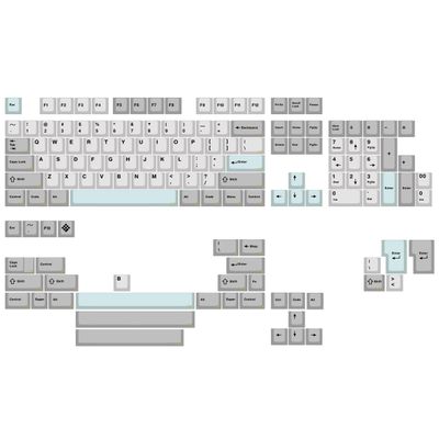 KPREPUBLIC WM Elegant Grey Dye Sub Keycap Thick PBT Cherry Profile for Keyboard 87 tkl 104 ansi xd64 bm60 xd68 bm65 bm68 Japanese RU Poker (WM Cherry Profile Elegant Grey Keycap Set x1)