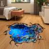 3D Under The Sea Fish Floor Wall Decals, FODIENS Ocean Sea Life Wall Stickers, Removable Peel and Stick Waterproof DIY Wall Art Decal for Kids Room Nursery Bathroom Living Room Playroom view 3