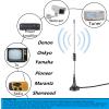 LACUCINO 75 ohm FM Antenna, Outdoor Antenna WiFi Stereo TV Indoor, 1.5m SMA-Male Connector Magnetic Transmitter Cable, 16.4Ft Extension Cable with 6pcs Adapter, Black view 3