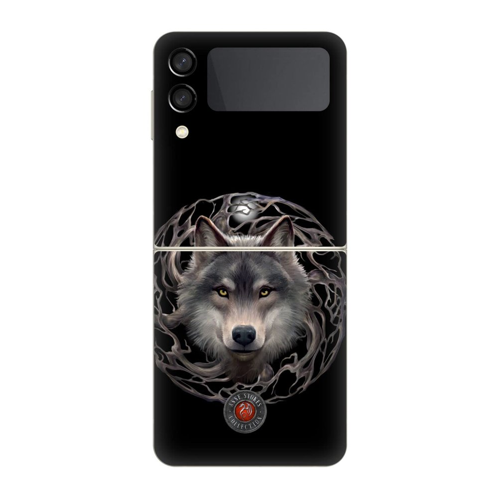 Head Case Designs Officially Licensed Anne Stokes Night Forest Wolf Fantasy Vinyl Sticker Skin Decal Cover Compatible with Samsung Galaxy Z Flip3 5G