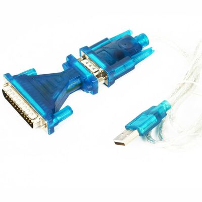 yanw USB 2.0 to Serial DB 9 Pin RS232 Cable+ 25 Parallel Adapter Connector Windows 7