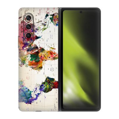 Head Case Designs Officially Licensed Mark Ashkenazi Map of The World Pop Culture Vinyl Sticker Skin Decal Cover Compatible with Samsung Galaxy Z Fold3 5G