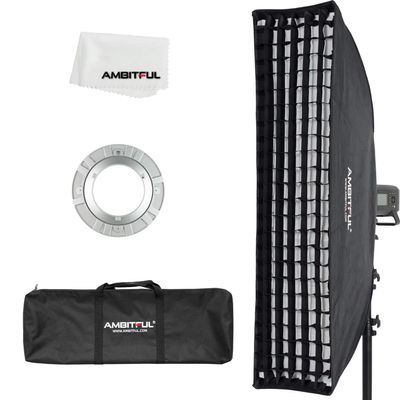 AMBITFUL FW30x120 30x120cm Strip Honeycomb Grid Bowens softbox, with Honeycomb Grid + Carrying Bag, for Bowens Mount lamp(FW30x120/12''x47'')