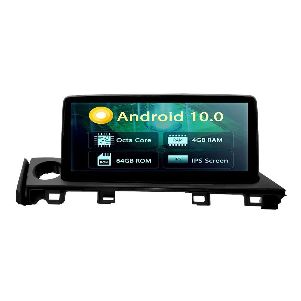 10.25Inch Car GPS Navigation for Mazda 6 2020 2021 Androind 10.0 Head Unit 4G RDS WiFi Bluetooth Center Multimedia FM AM Support SWC Rear View Camera Video Audio
