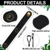 Flutesan 24 Pieces Leather Cable Straps Leather Cord Organizers 2 in 1 Portable Cord Strap Keeper Cable Ties Organizing USB Headphone Wires Earphone for Travel Home School(Black) view 2