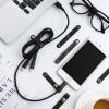 Flutesan 24 Pieces Leather Cable Straps Leather Cord Organizers 2 in 1 Portable Cord Strap Keeper Cable Ties Organizing USB Headphone Wires Earphone for Travel Home School(Black) view 3