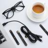 Flutesan 24 Pieces Leather Cable Straps Leather Cord Organizers 2 in 1 Portable Cord Strap Keeper Cable Ties Organizing USB Headphone Wires Earphone for Travel Home School(Black) view 4