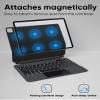 doqo iPad Pro 11 Magic-Style Keyboard Case (11", 2021), Wireless Keyboard with Trackpad for iPad Pro 11 inch 2021 3rd & 2nd & 1st Gen, iPad Air 10.9 inch 5th/4th Gen, Slim Rugged Folio(Leather, Gray) view 2