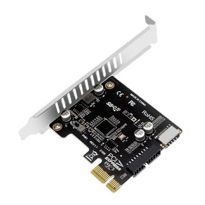 ChenYang USB 3.0 20Pin  USB 3.1 Gen 1 Type-E Front Panel Socket to PCI-E 1X PCI Express Expansion Card Adapter