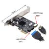 ChenYang USB 3.0 20Pin  USB 3.1 Gen 1 Type-E Front Panel Socket to PCI-E 1X PCI Express Expansion Card Adapter view 2