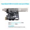 ChenYang USB 3.0 20Pin  USB 3.1 Gen 1 Type-E Front Panel Socket to PCI-E 1X PCI Express Expansion Card Adapter view 3