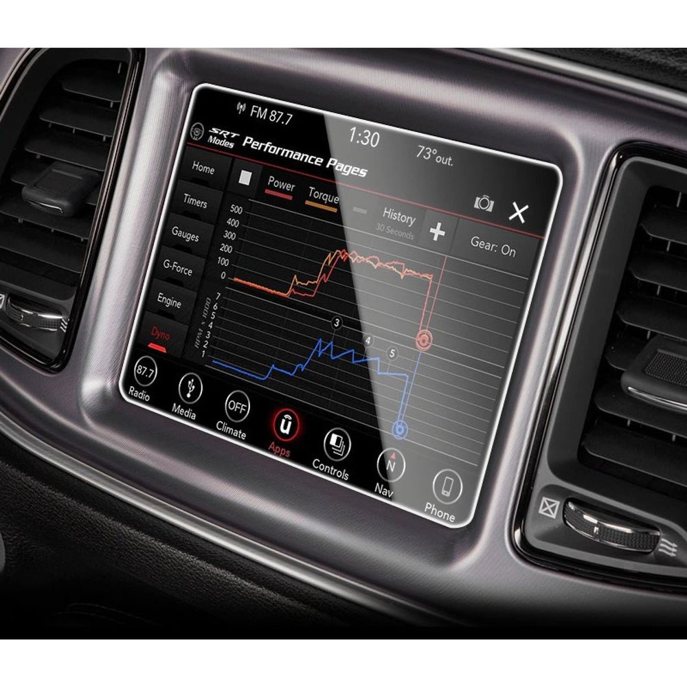 BAWAQAF for Dodge Challenger 2015-2020, Car GPS Navigation Film LCD Screen Tempered Glass Film Anti Scratch Film Interior Refit