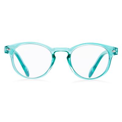 Speidel Blue Light Blocking Scratch Resistant UV Protected Scrub Matching Readers-Taylor Frame Style in Transparent Teal