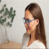 Speidel Blue Light Blocking Scratch Resistant UV Protected Scrub Matching Readers-Taylor Frame Style in Transparent Blue view 4