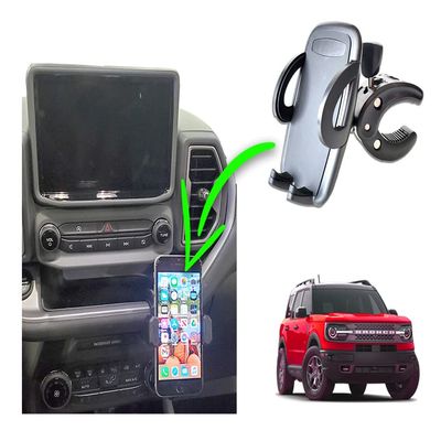 Phone Mount holder compatible with Ford Bronco Sport center console dashboard | clamp on style with magetic, wireless, clamp, fast charge and apple phones 2021-2025