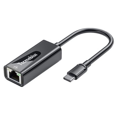 Tccmebius USB C to Ethernet Adapter, USB C to RJ45 10/100/1000 Network Gigabit Adapter for MacBook Pro/Air, iPad Pro, Dell XPS, Surface Book, Smartphone, Compatible Windows 7/8/10, Mac OS (TCC-S30C)