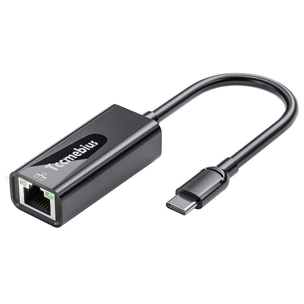 Tccmebius USB C to Ethernet Adapter, USB C to RJ45 10/100/1000 Network Gigabit Adapter for MacBook Pro/Air, iPad Pro, Dell XPS, Surface Book, Smartphone, Compatible Windows 7/8/10, Mac OS (TCC-S30C)