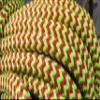 9/16 Double Braid-Yacht Braid Polyester Rope.Lime/Red Herringbone. (50) view 1