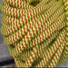 9/16 Double Braid-Yacht Braid Polyester Rope.Lime/Red Herringbone. (50) view 2