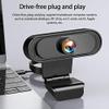 Computer Camera 1080P/720P Webcam HD Camera with Built-in HD Microphone USB Rotatable Cameras for Live Broadcast Video Calling Conference Work (Color : 1080P) view 3