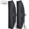 AMBITFUL 35x160cm 14"x63" Honeycomb Grid Rectangular Softbox for Photo Strobe Studio Flash Softbox Bowens Mount (2PCS)