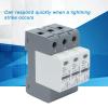 Surge Protectors Surge Protective Device, 10KA-20KA 1000VDC Voltage Surge Arrester Device 3P Photovoltaic Lightning Protector view 3