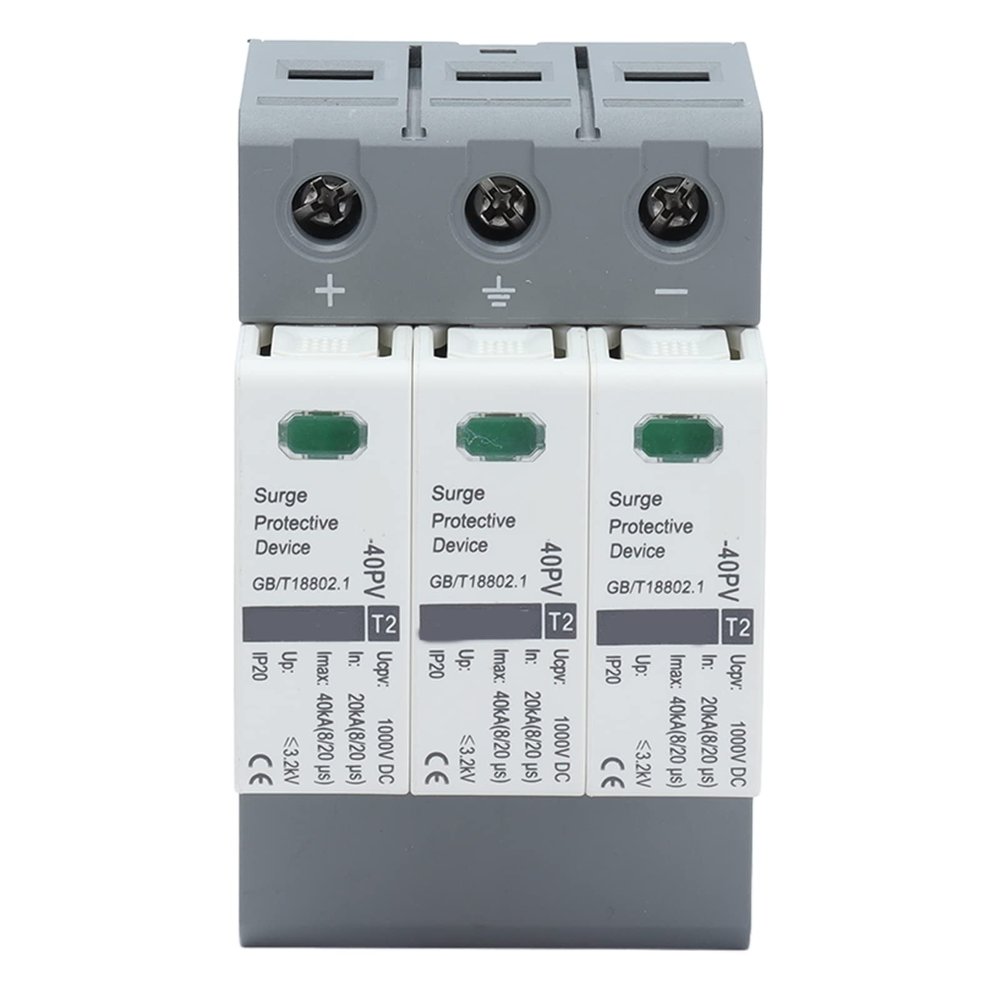 Surge Protectors Surge Protective Device, 20KA40KA 1000VDC Voltage Surge Arrester Device 3P Low Voltage Arresters