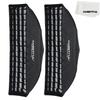 AMBITFUL 2PCS 22x90cm 9"x35" Beehive Honeycomb Grid Strip Softbox Bowens Mount for Studio Flash view 1