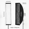 AMBITFUL 2PCS 22x90cm 9"x35" Beehive Honeycomb Grid Strip Softbox Bowens Mount for Studio Flash view 2