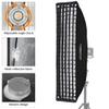 AMBITFUL 12"x 47" 30x120cm Honeycomb Grid Rectangular Softbox for Photo Strobe Studio Flash Softbox Bowens Mount (2PCS) view 3