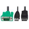 Tripp Lite VGA to DisplayPort & USB-A Adapter Cable Kit, Connects Tripp Lite B020-U & B022-U KVM, 6 Feet / 1.8 Meters, (P778-006-DP) view 1