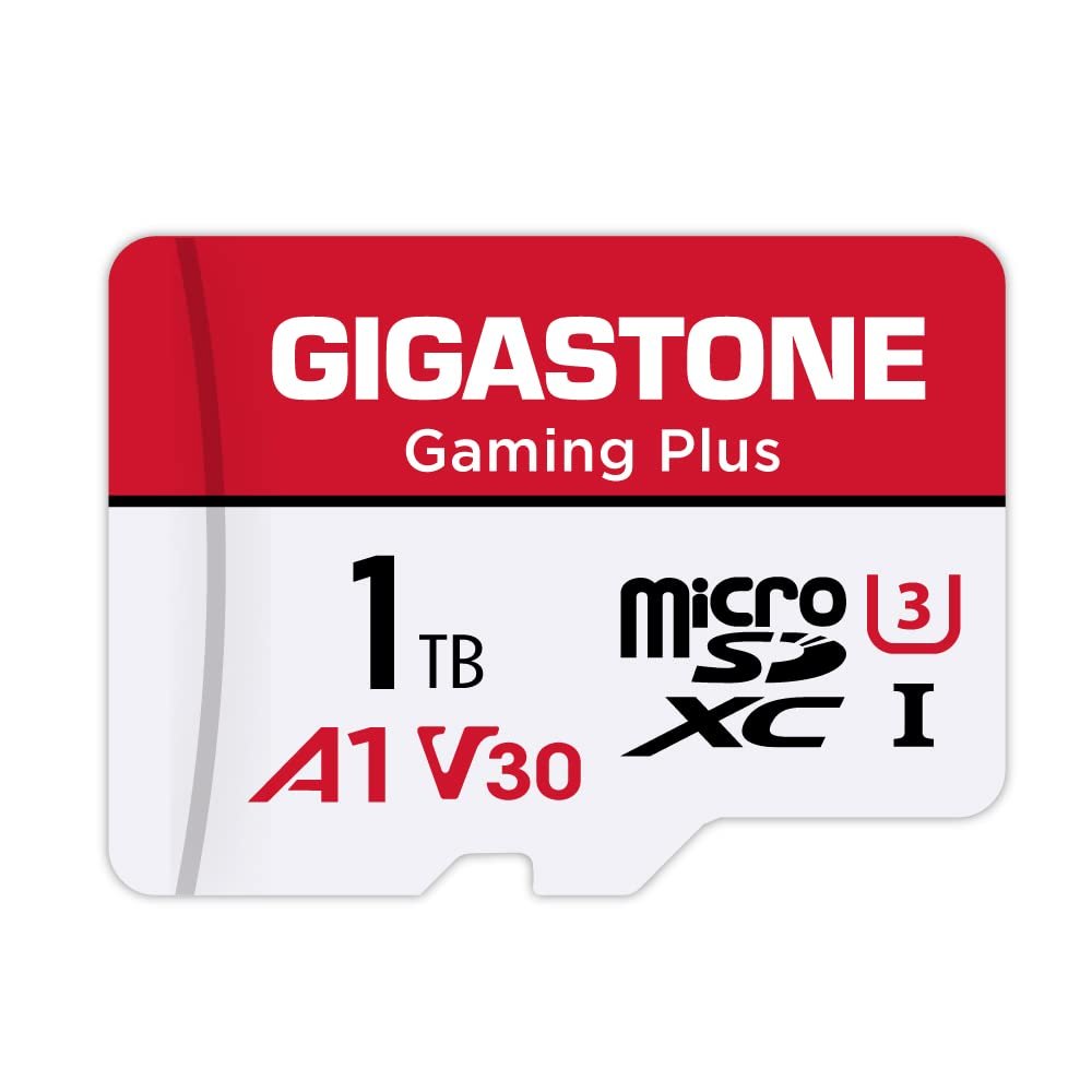 for Switch 1 Only GIGASTONE 1TB Gaming Plus Series Memory Card Speed Up to 150/120MB/s for Nintendo-Switch 1, Steam Deck, 4K Video A1 V30 U3 MicroSDXC with SD Adapter