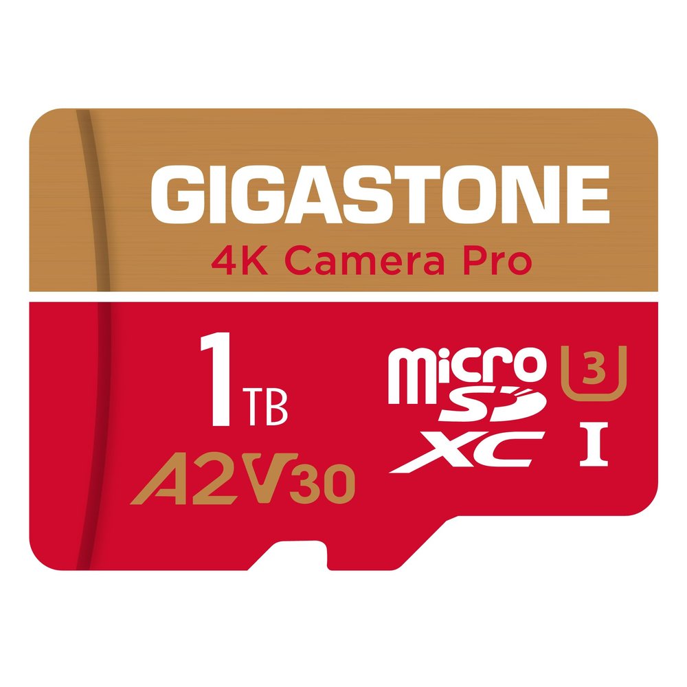 5-Years Data Recovery GIGASTONE 1TB Micro SD Card, 4K Camera Pro, R/W up to 150/130 MB/s, 4K Video Recording for GoPro, DJI, Drone, MicroSDXC Memory Card UHS-I U3 A2 V30, with Adapter
